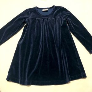 Hanna Andersson Navy Blue Velvet Kids Dress